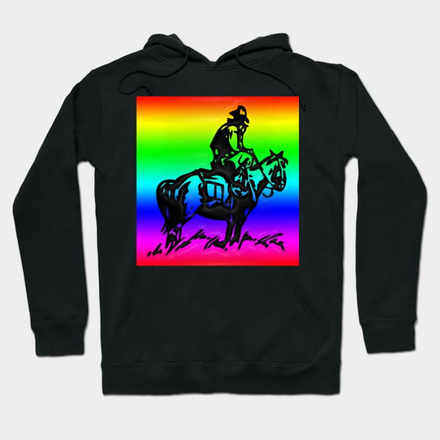 Western Era - Cowboy on Horseback 3 Hoodie by The Black Panther